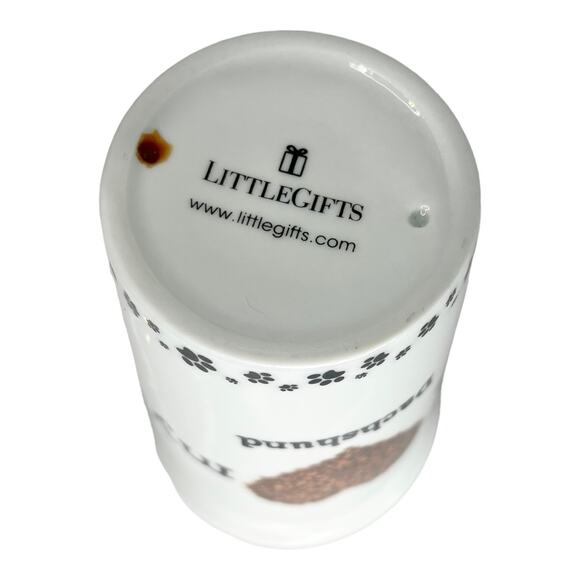 VTG Littlegifts I LOVE MY DACHSHUND Puppy Dog COFFEE MUG TEA CUP 16oz. Vase - Picture 5 of 6